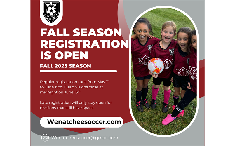 Fall season registration is open!
