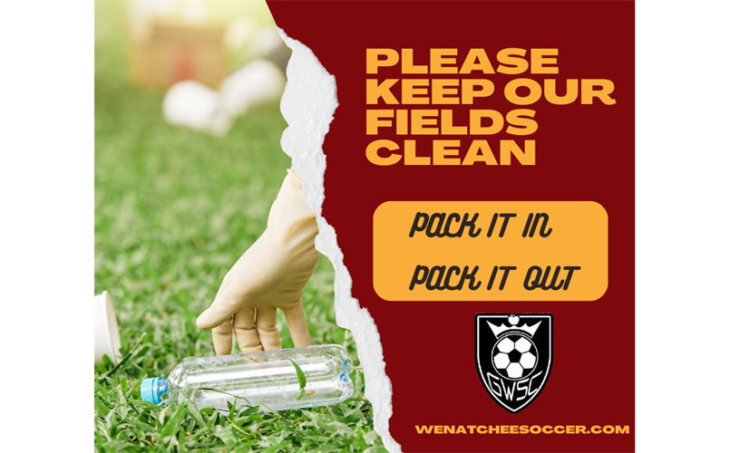 Please help keep our fields clean!